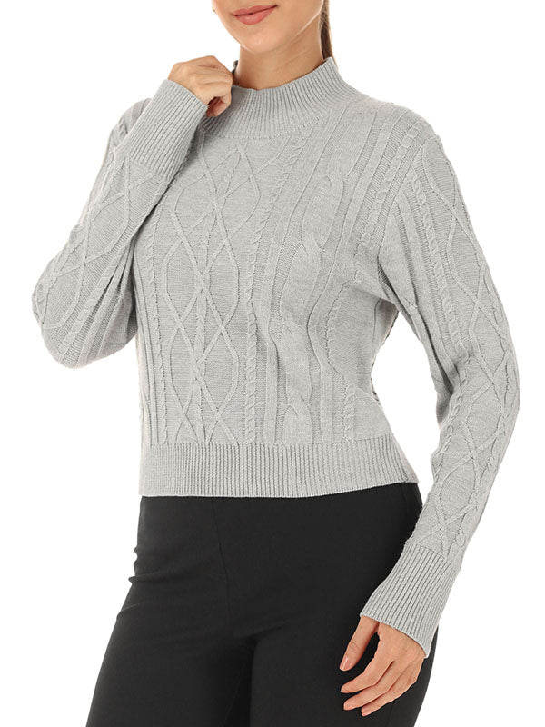 Suéter cuello perkins manga larga