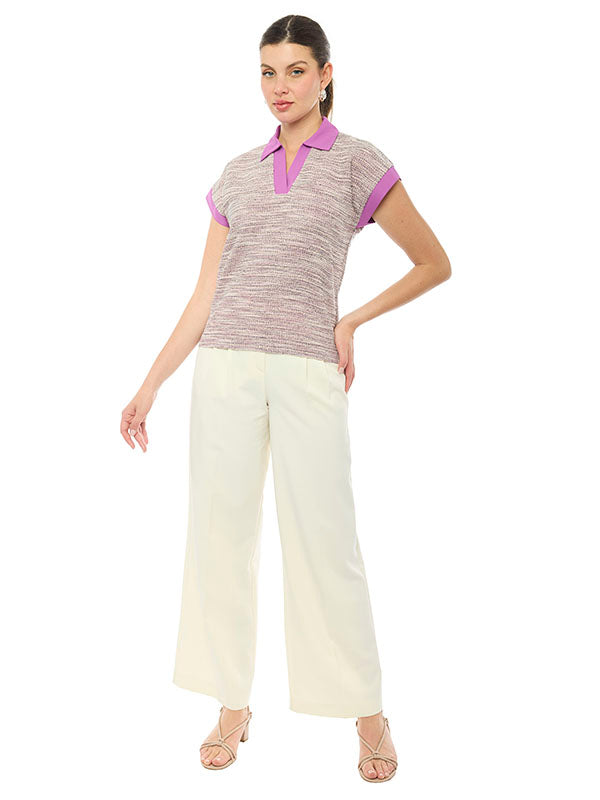 Blusa con Cuello Camisero