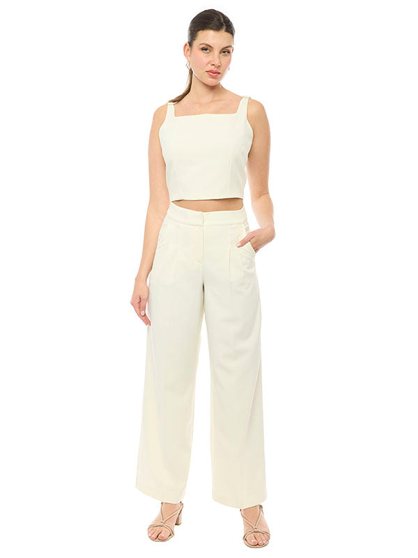 Pantalón Amplio con Tablones