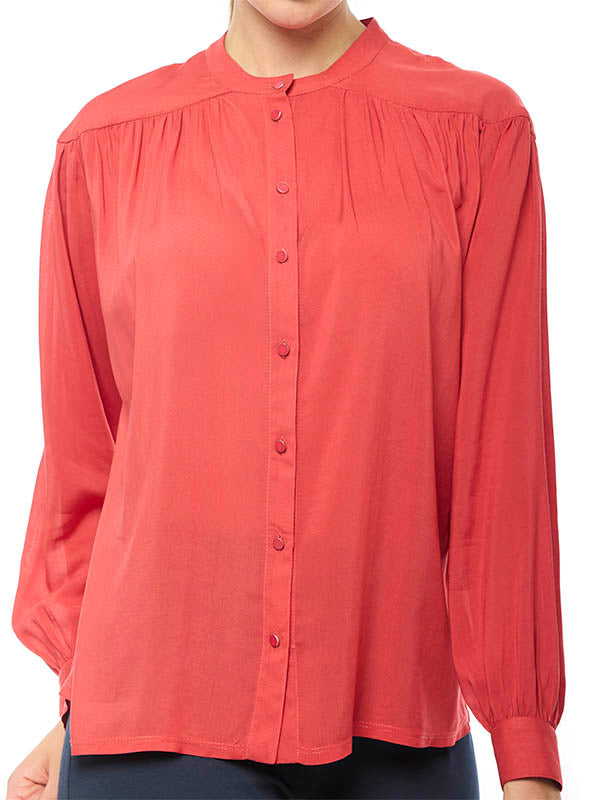 Blusa con Cuello Mao