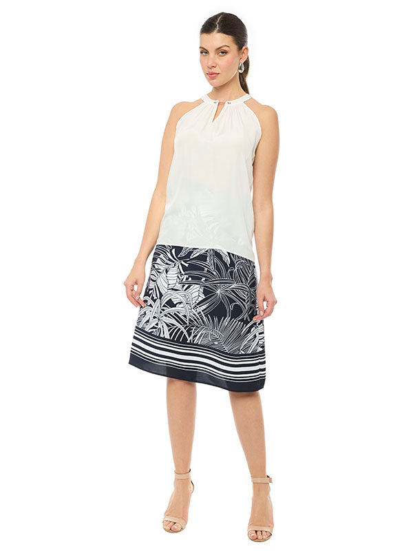 Blusa con Cuello Mao