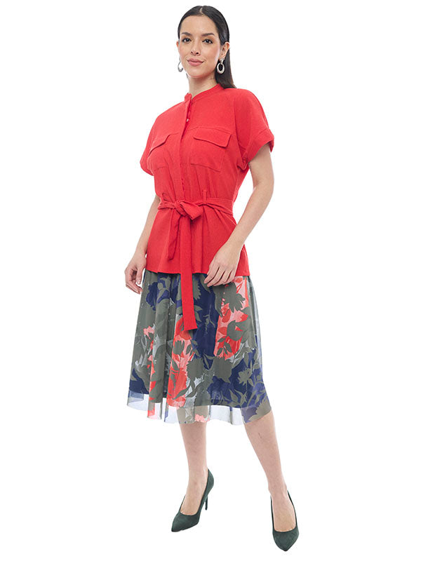 Blusa Material Crepé