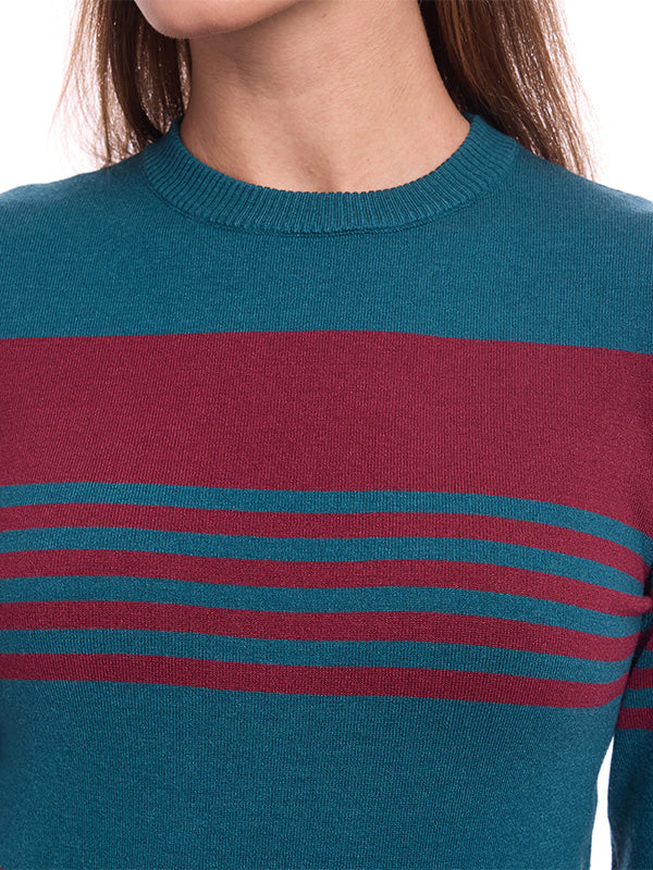 Suéter de Jersey Liso con Cuello Redondo