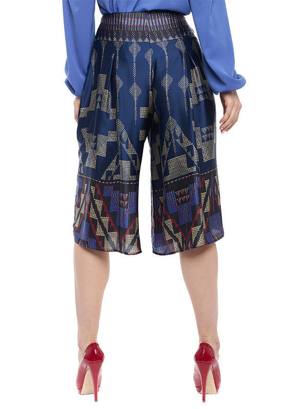 Pantalón de Pierna Amplia con Pretina Elástica y Bolsas