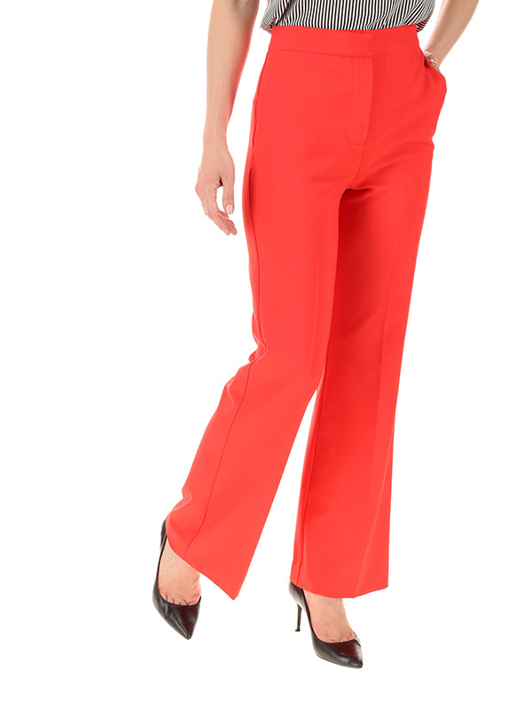 Pantalón liso "fit & flare"