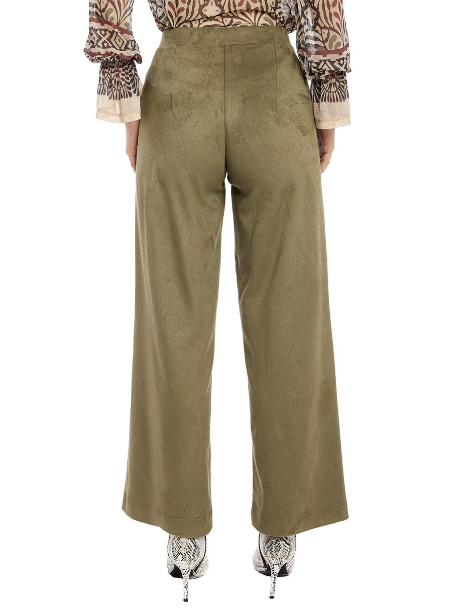 Pantalón Tipo Suede Liso