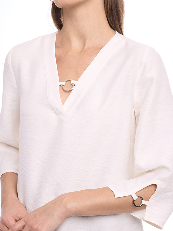 Blusa con Escote en V