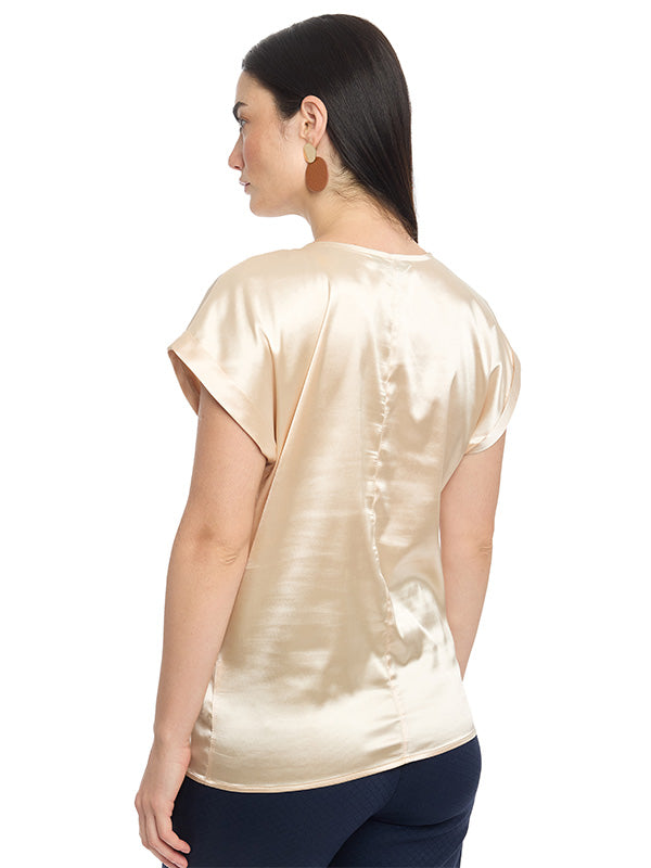 Blusa de Hombro Prolongado con Valenciana