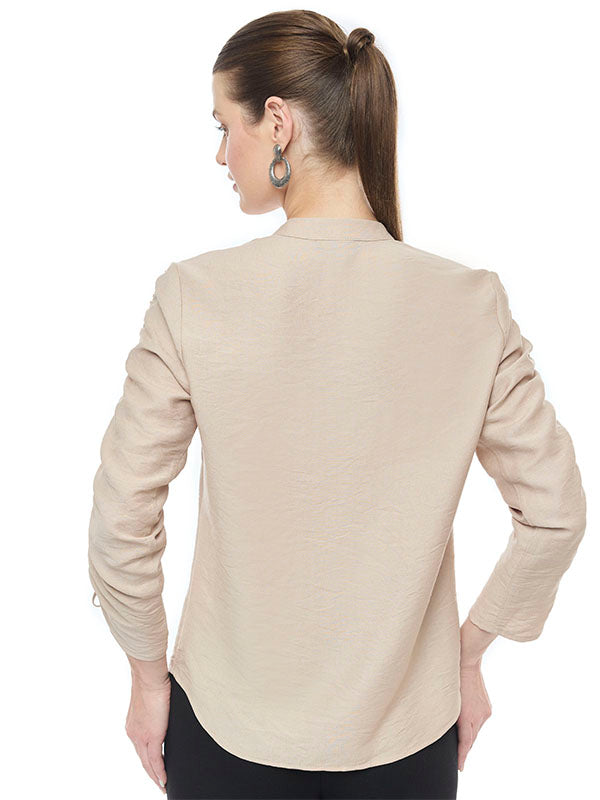 Blusa con Cuello Mao
