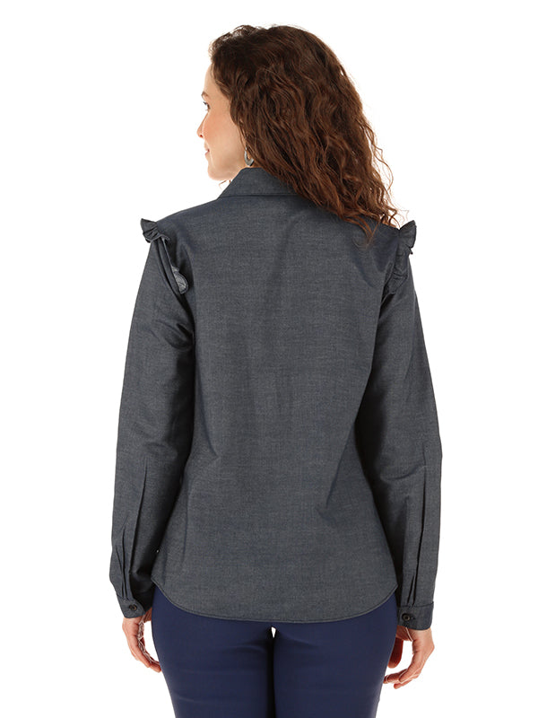 Blusa con cuello camisero
