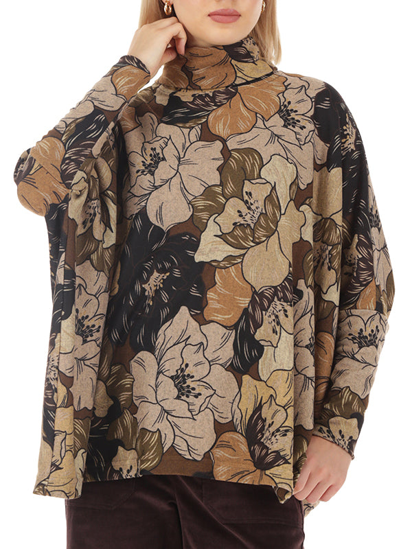 Blusa oversize de cuello largo