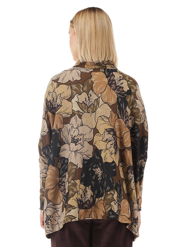 Blusa oversize de cuello largo