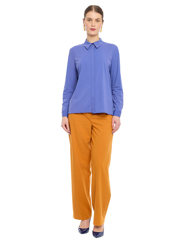 Blusa Camisera en Tela Stretch