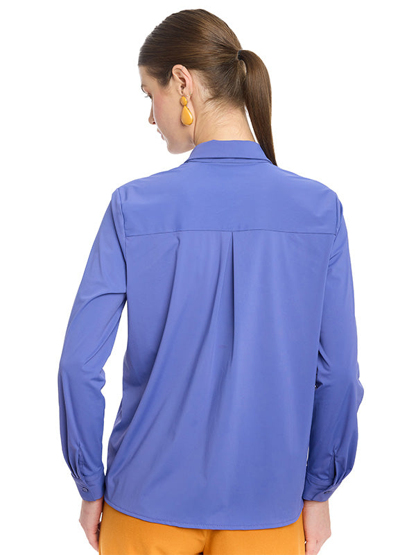 Blusa Camisera en Tela Stretch