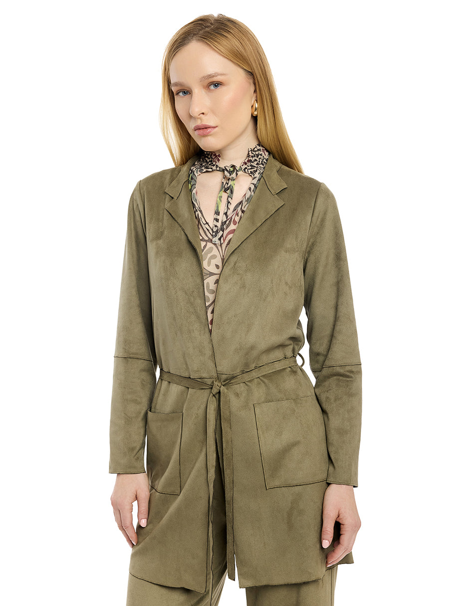Saco Tipo Suede Liso