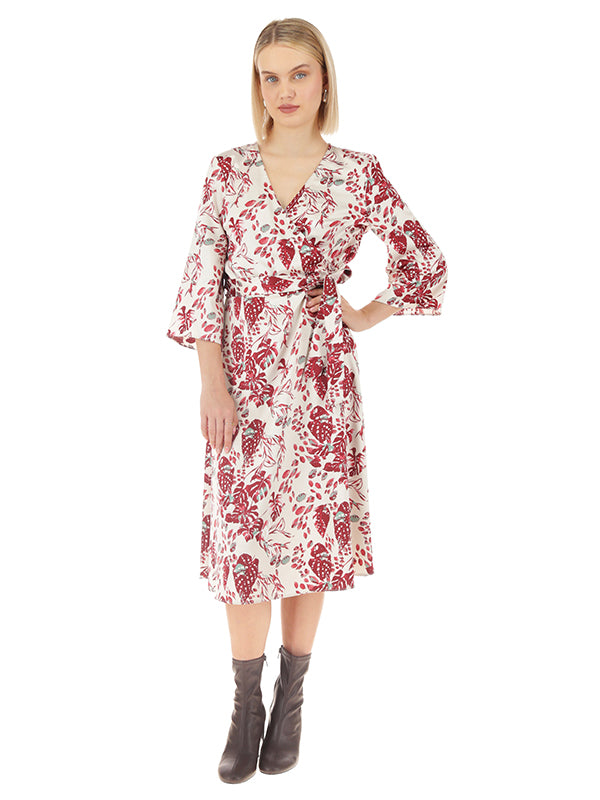Vestido Midi Estampado Floral