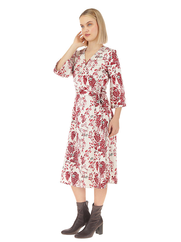Vestido Midi Estampado Floral