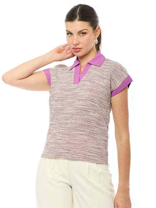 Blusa con Cuello Camisero
