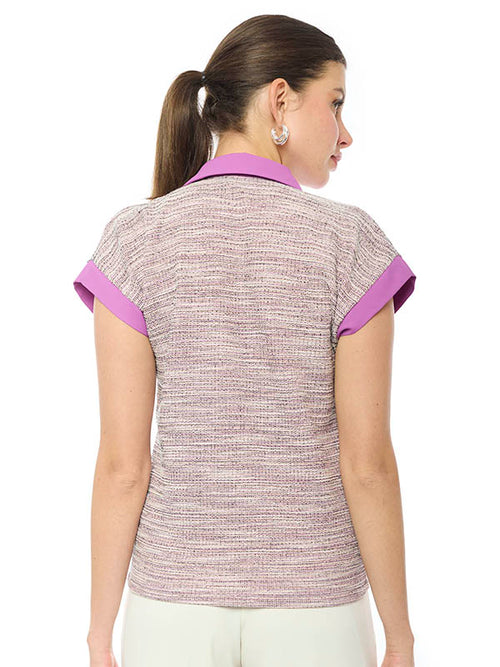 Blusa con Cuello Camisero