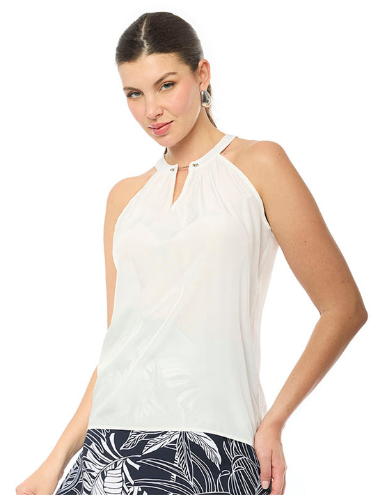 Blusa con Cuello Mao