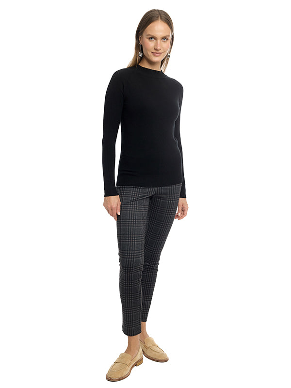 Suéter Jersey Liso Cuello Alto, Manga Larga y Largo Medio