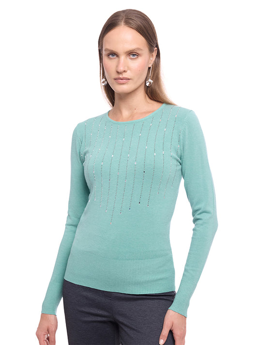 Suéter Jersey Liso con Transfer