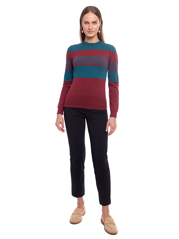 Suéter de Jersey Liso con Cuello Redondo