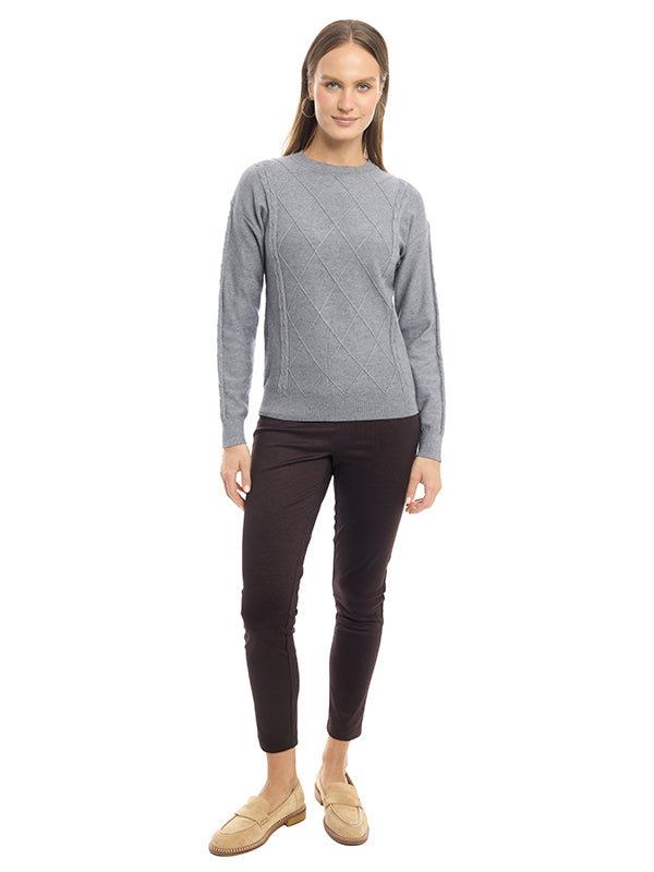 Suéter de Jersey Liso con Cuello Redondo