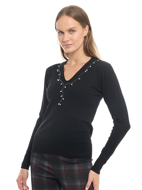 Suéter Jersey Liso con Transfer