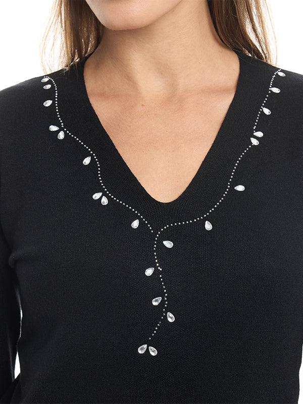 Suéter Jersey Liso con Transfer