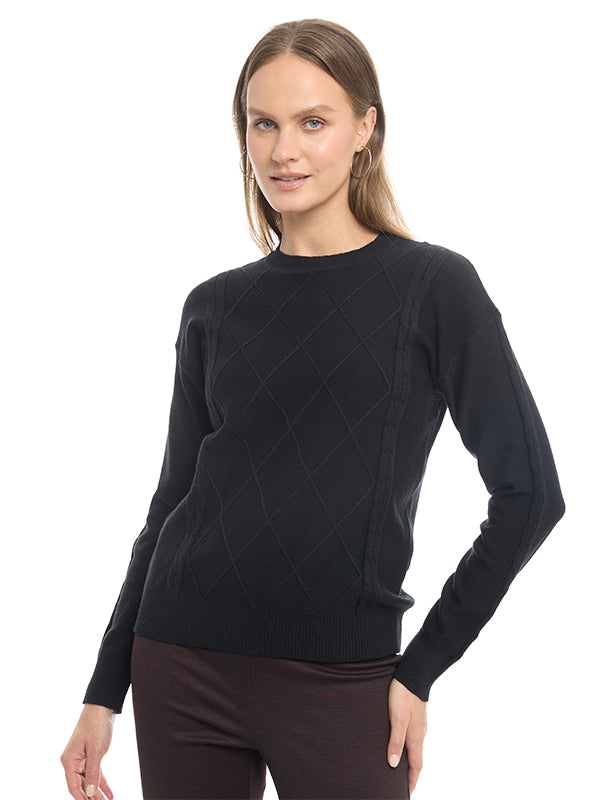 Suéter de Jersey con Cuello Redondo