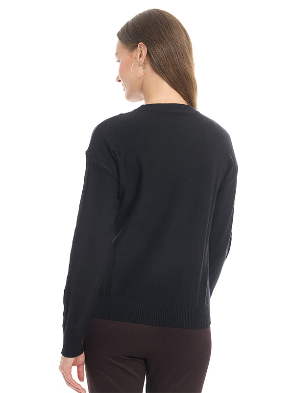 Suéter de Jersey con Cuello Redondo