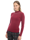 Suéter Jersey Liso con Cuello Alto, Manga Larga y Transfer