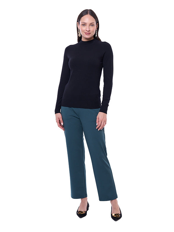 Suéter de Jersey Liso con Cuello Alto