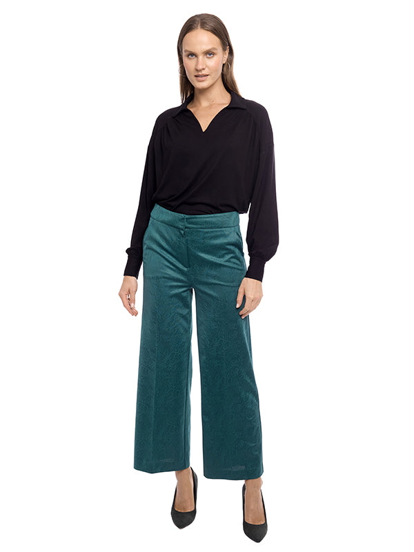 Pantalón de Pierna Amplia con Bolsas