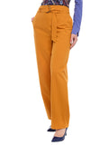 Pantalón Recto con Cinturón y Bolsas