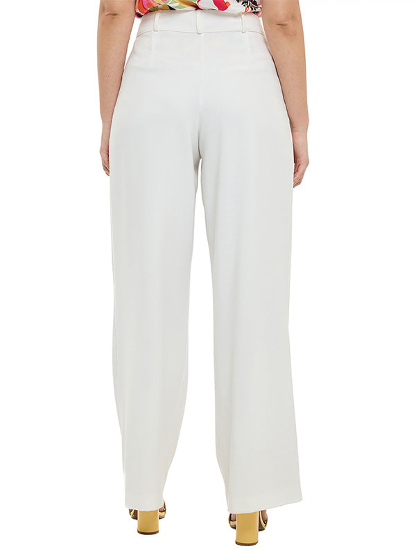 Pantalón de Pierna Amplia con Tablones y Charretera Funcional