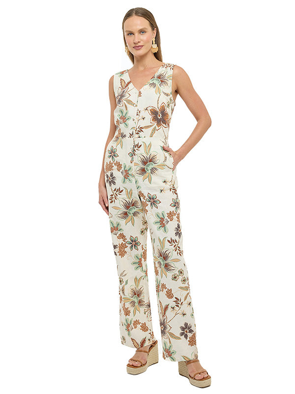 Jumpsuit con tirante grueso y espalda enresortada