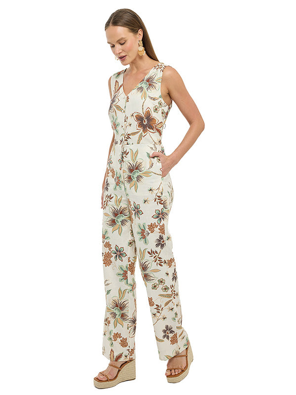 Jumpsuit con tirante grueso y espalda enresortada