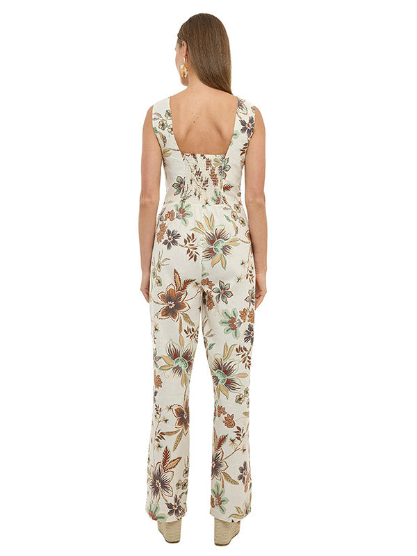 Jumpsuit con tirante grueso y espalda enresortada