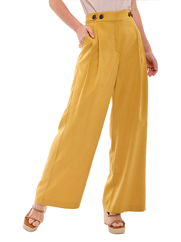Pantalón con Charreteras Ajustables en Pretina y Elástico Trasero