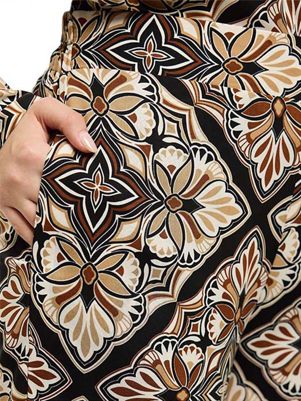 Pantalón de Pierna Amplia con Pretina Elástica