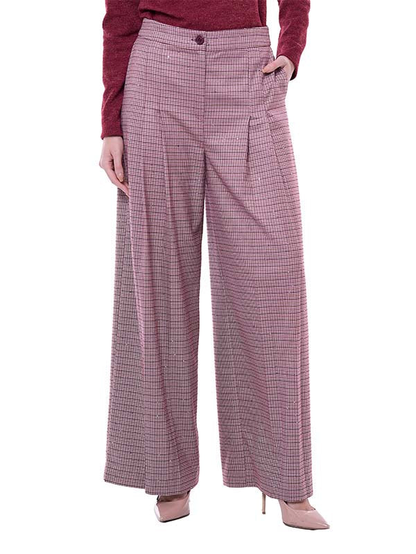 Pantalón Amplio con Tablones y Bolsas Diagonales