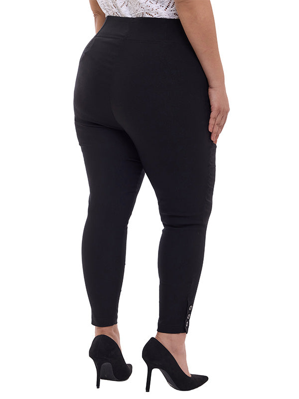 Pantalón tipo legging con botones en ruedo