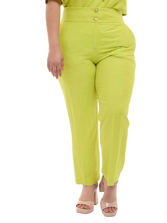 Pantalón con elástico en trasero y bolsas diagonales