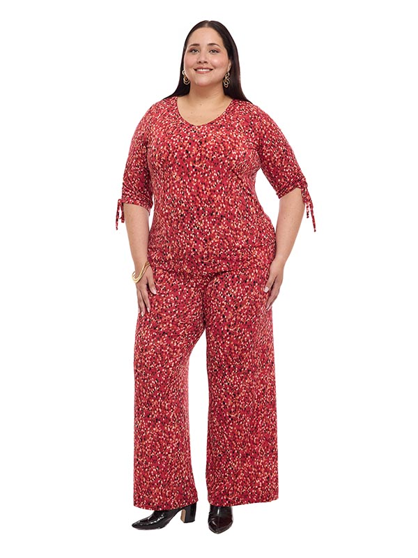 Pantalón estampado amplio