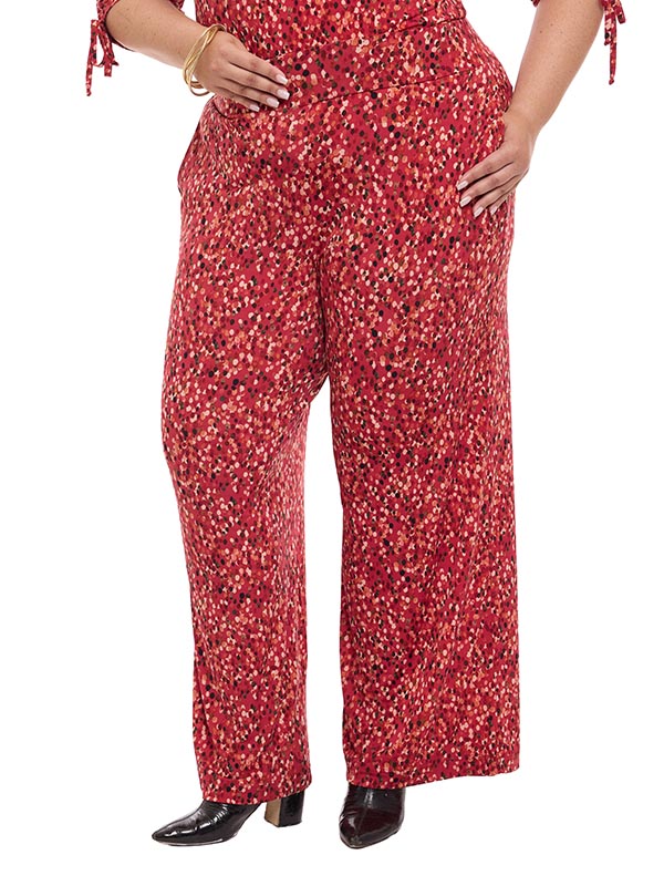 Pantalón estampado amplio
