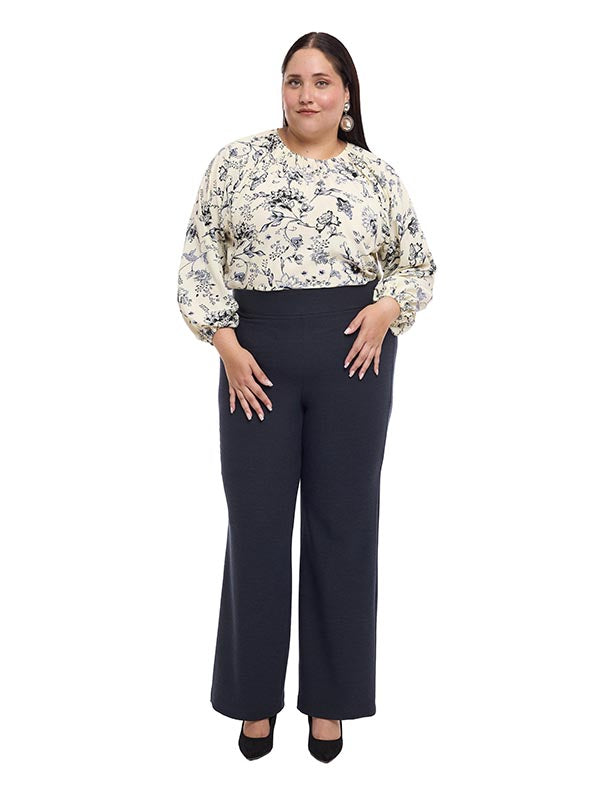 Pantalón de Pierna Ancha para Dama con Elástico en Pretina