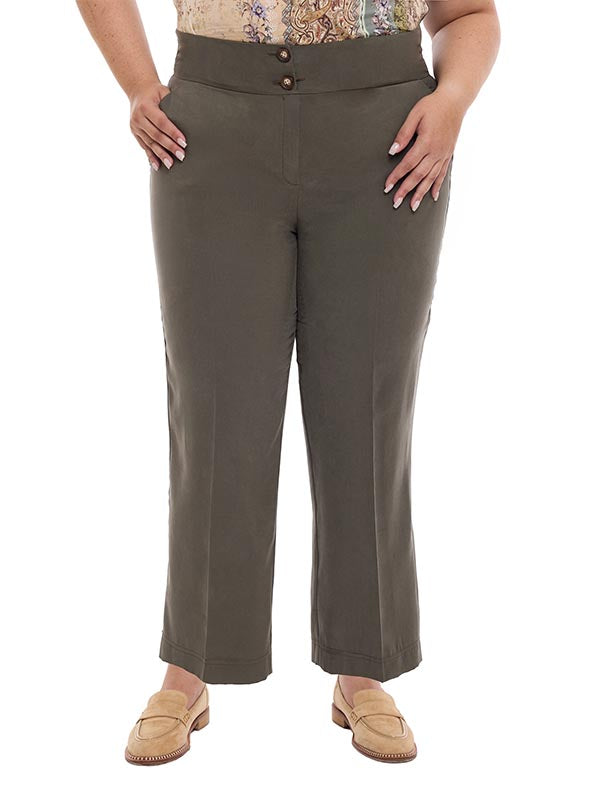Pantalón para Dama con Elástico Trasero y Botones