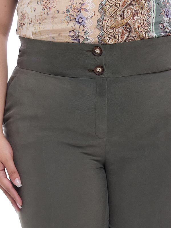 Pantalón para Dama con Elástico Trasero y Botones